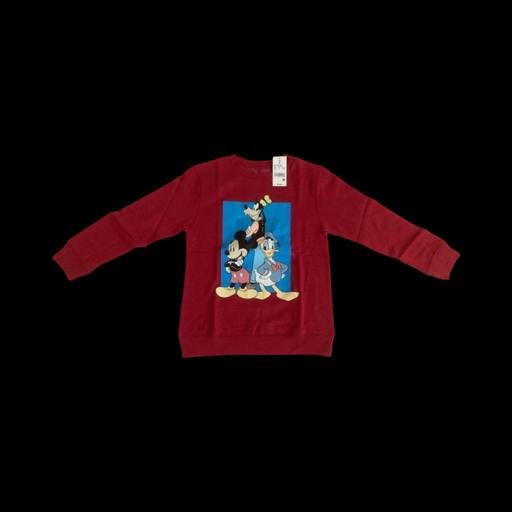 Kids Red Long Sleeve Mickey and Friends SweatShirt